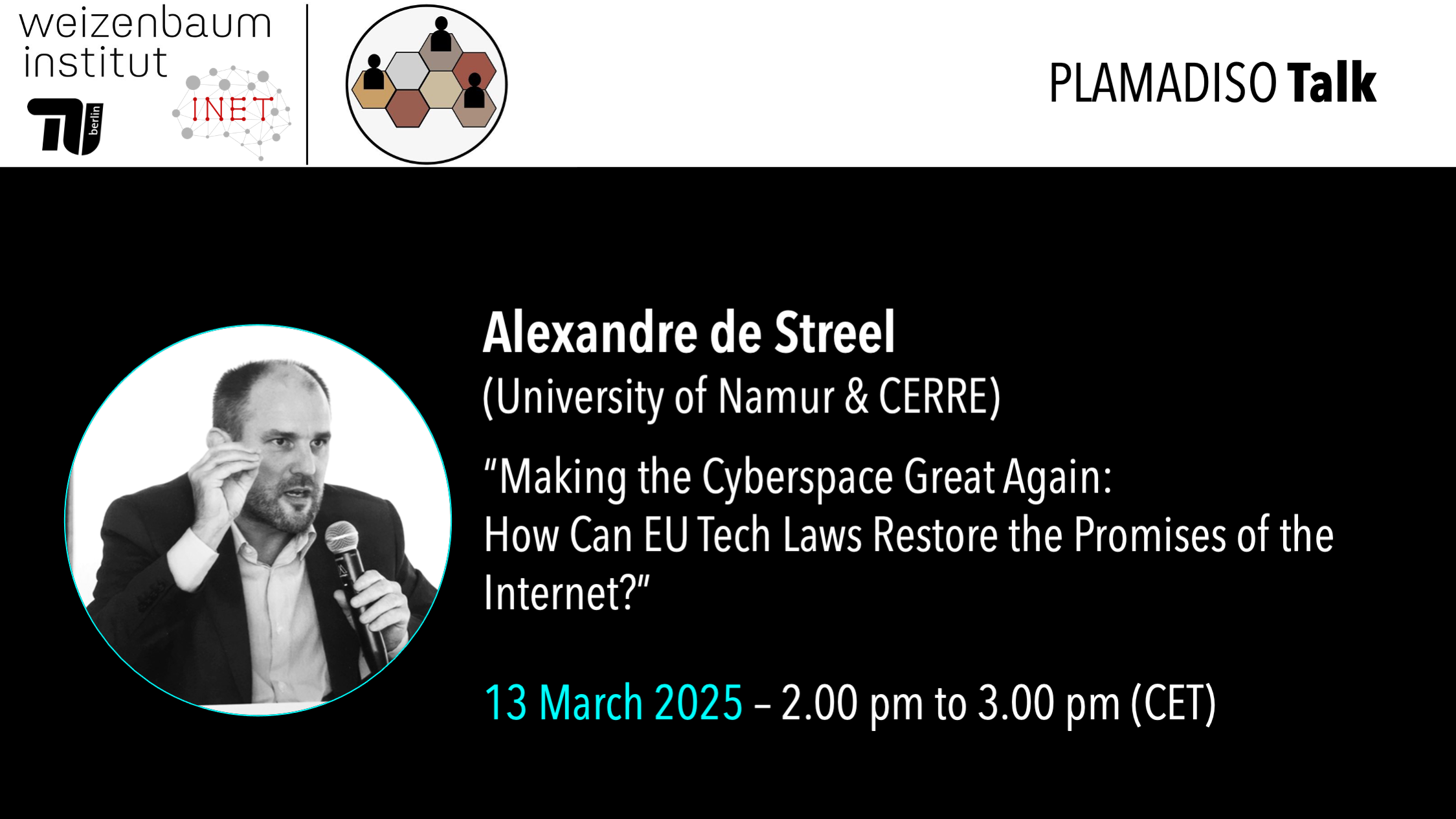Poster PLAMADISO Talk Alexandre de Streel