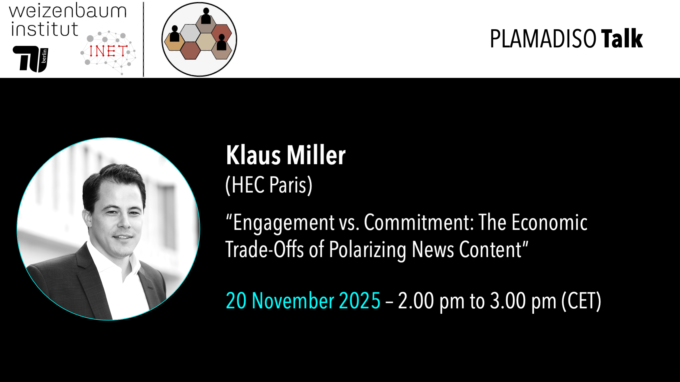 PLAMADISO Talk – Klaus Miller