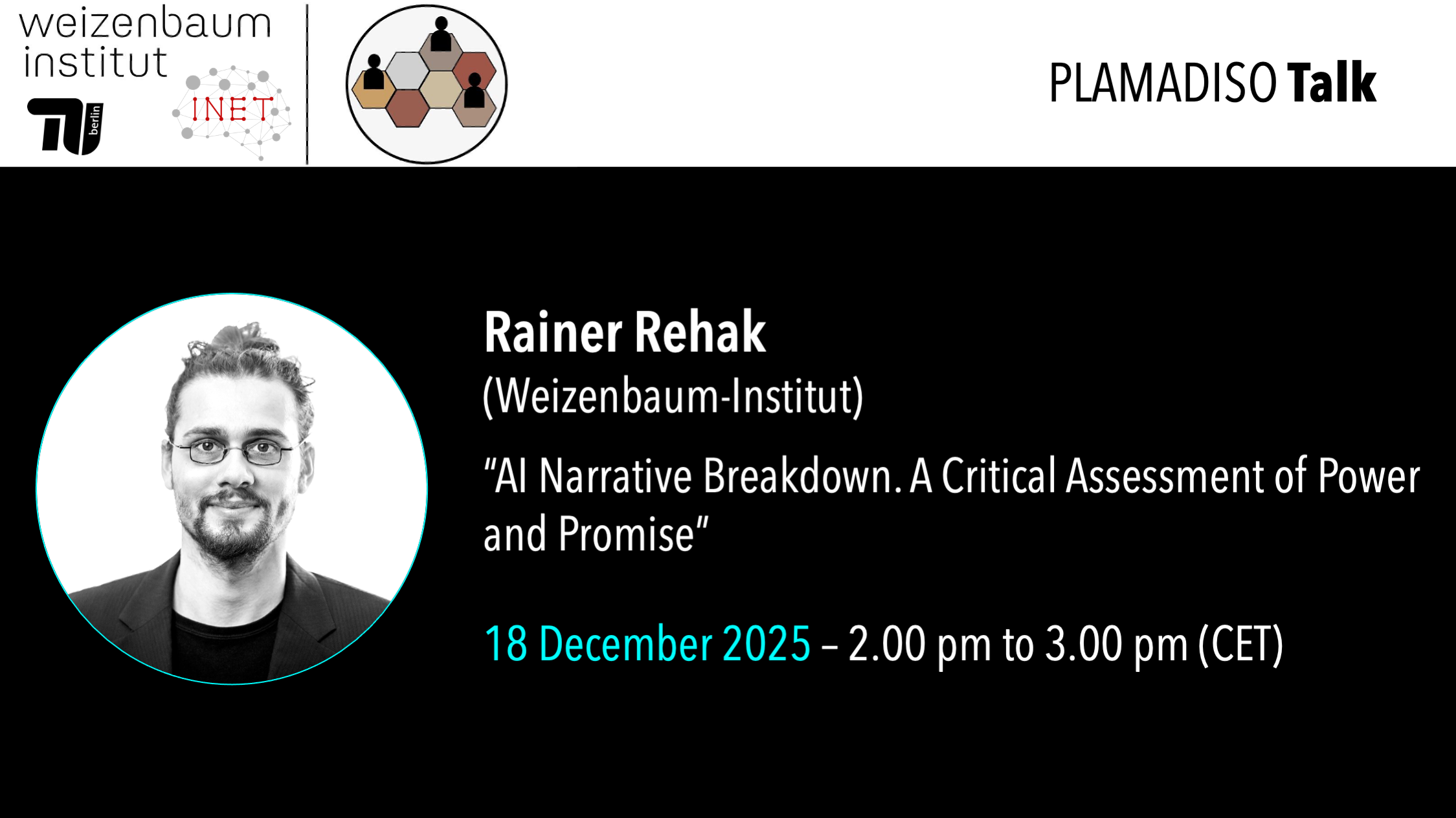 PLAMADISO Talk Rainer Rehak